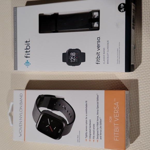 Fitbit Versa Classic Band and Woven Nylon Band - Picture 1 of 7